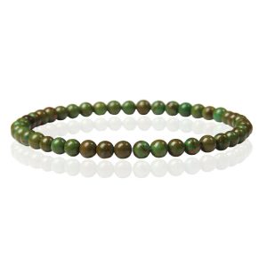 Memphis Natuursteen Armband – 4mm Green Jade