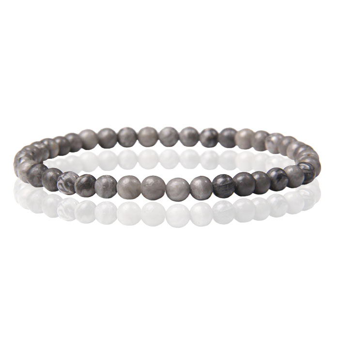 Memphis Natuursteen Armband – 4mm Map Stone