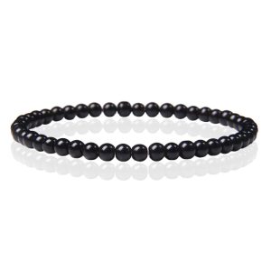 Memphis Natuursteen Armband – 4mm Polished Onyx Agate – 23cm