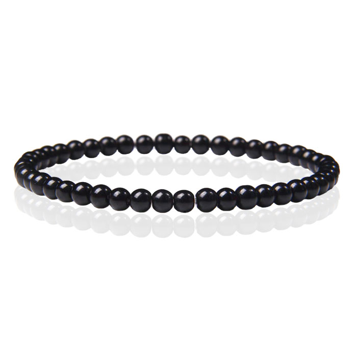 Memphis Natuursteen Armband – 4mm Polished Onyx Agate – 23cm