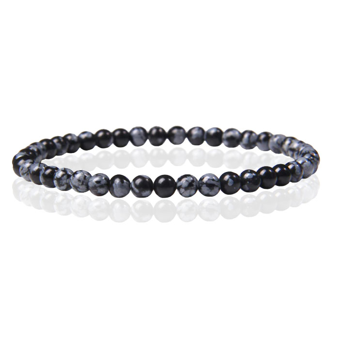 Memphis Natuursteen Armband – 4mm Snowflake