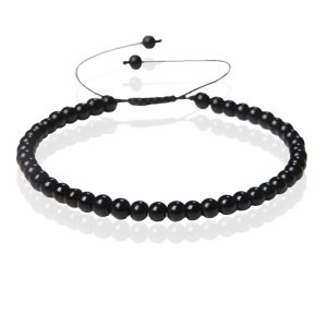 Memphis No.1 Armband – 4mm Agate Black