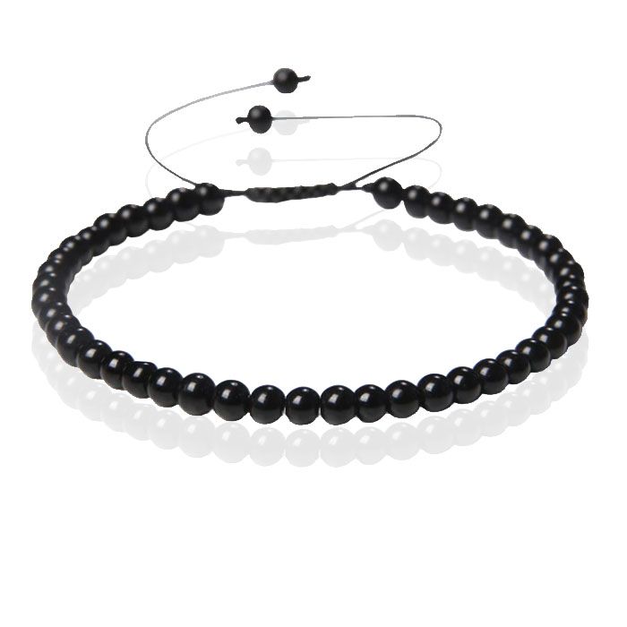 Memphis No.1 Armband – 4mm Agate Black