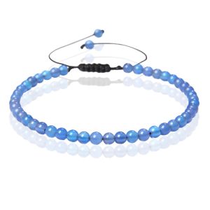 Memphis No.1 Armband – 4mm Agate Blue