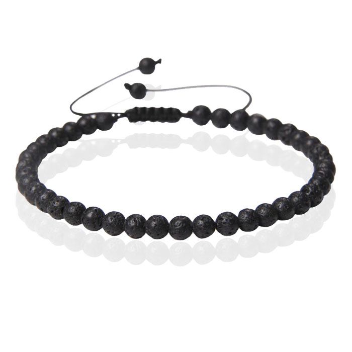 Memphis No.1 Armband – 4mm Lava Stone