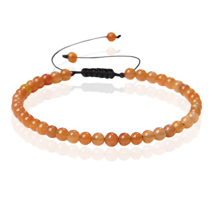 Memphis No.1 Armband – 4mm Orange Aventurine