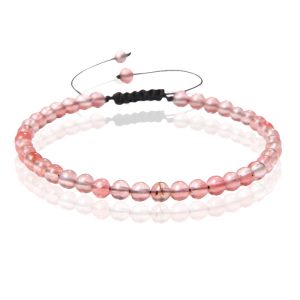 Memphis No.1 Armband – 4mm Red Watermelon Quartz