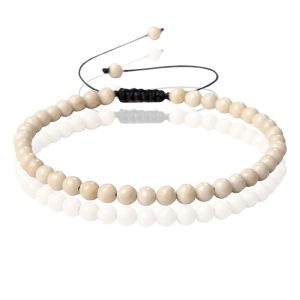 Memphis No.1 Armband – 4mm White Fossil