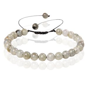 Memphis No.2 Natuursteen Armband Dames – 6mm Flash Stone
