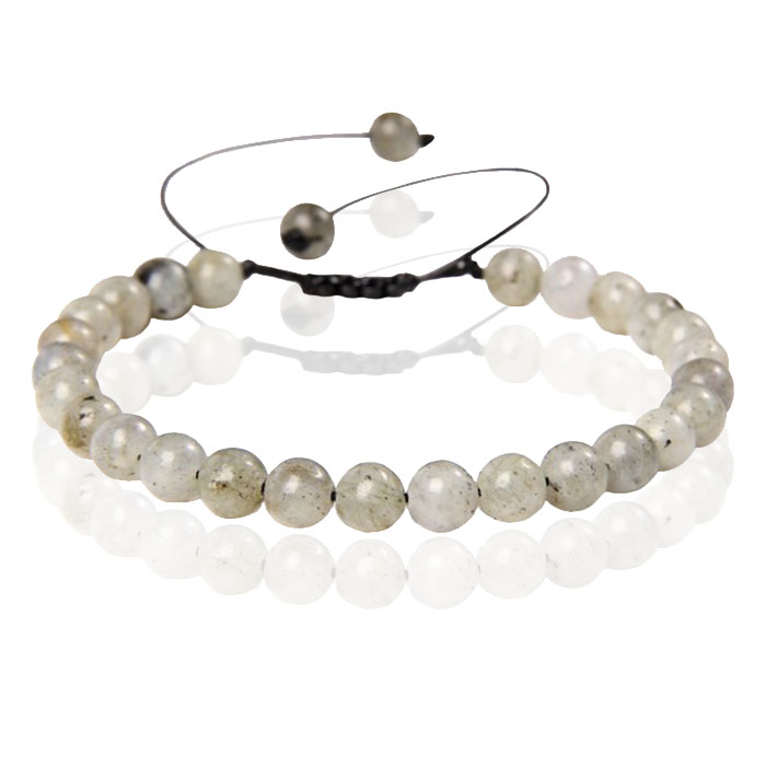 Memphis No.2 Natuursteen Armband Dames – 6mm Flash Stone