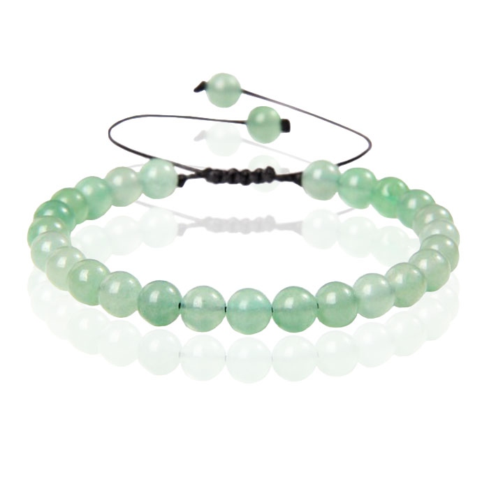 Memphis No.2 Natuursteen Armband Dames – 6mm Groene Aventurijn