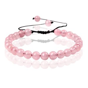 Memphis No.2 Natuursteen Armband Dames – 6mm Pink Quartz