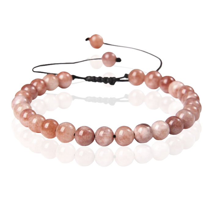 Memphis No.2 Natuursteen Armband Dames – 6mm Sunstone
