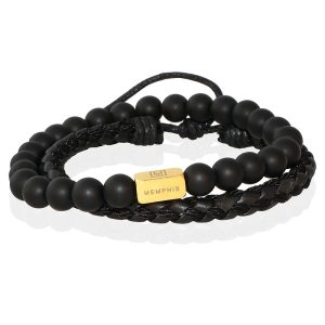 Memphis DUO Heren Armbanden set “Lucky John”-19cm