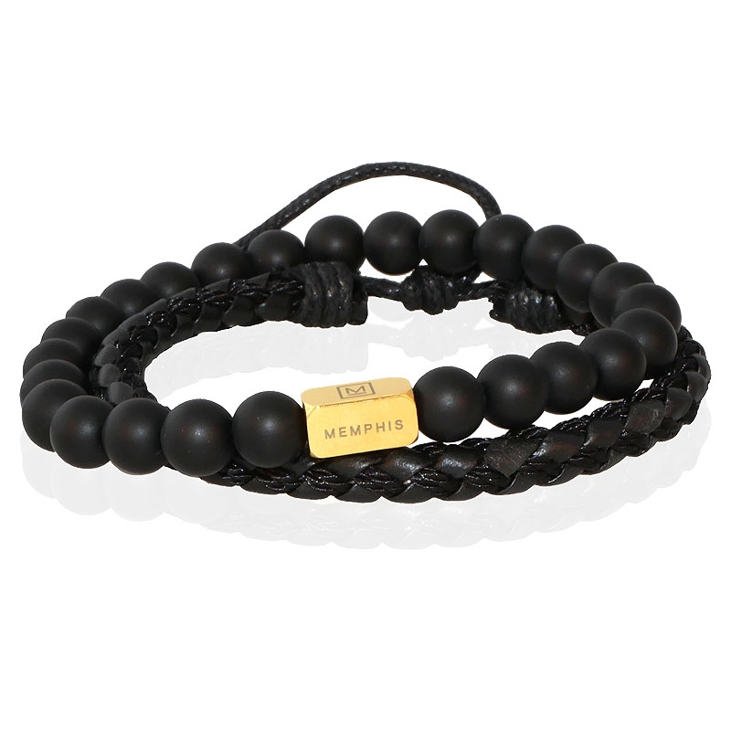 Memphis DUO Heren Armbanden set “Lucky John”-21cm