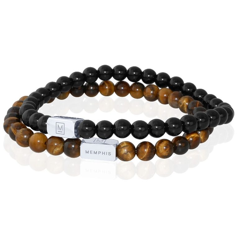 Memphis DUO Kralenarmbanden set “Vesuvius”-21cm