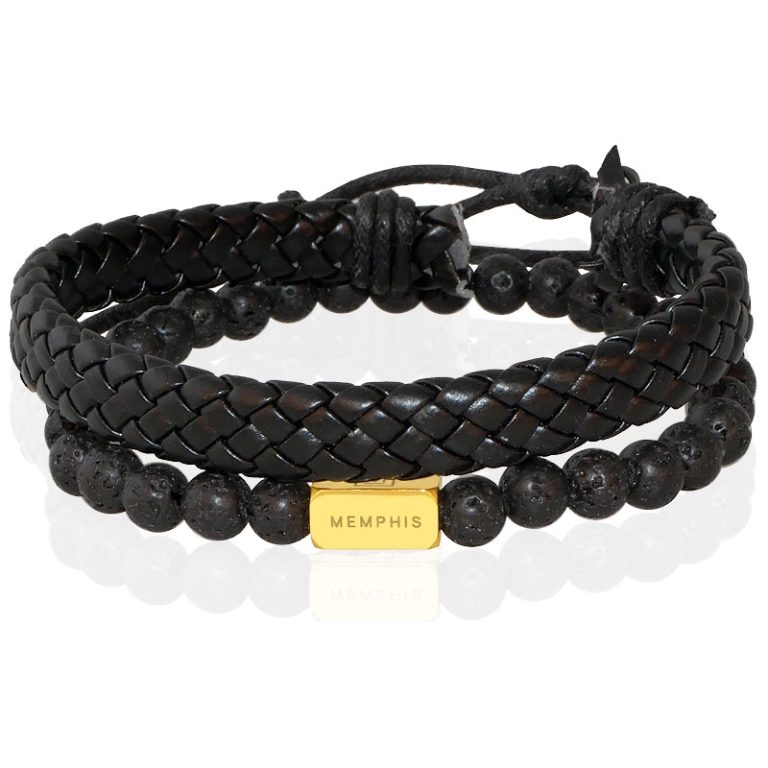 Memphis DUO Mannen Armbanden set “Slick”-21cm