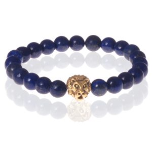 Heren kralen armband Lapis Lazuli Lion