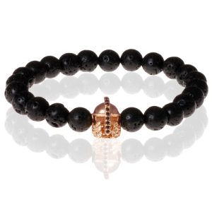 Memphis kralen armband Lavasteen Gladiator Rose