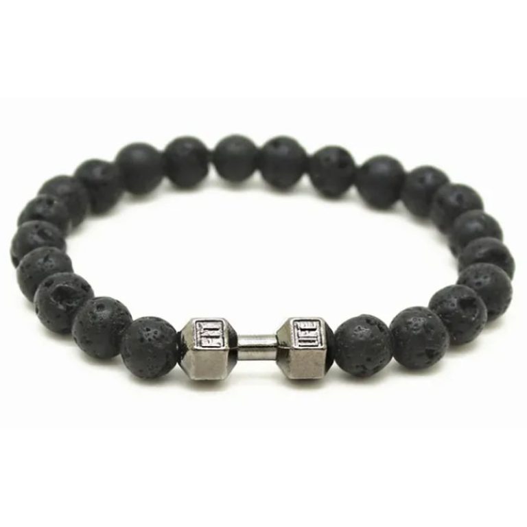 Memphis kralen armband Lava Dumbbell Zwart