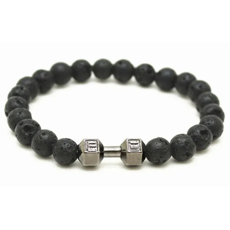 Memphis kralen armband Lava Dumbbell Zwart