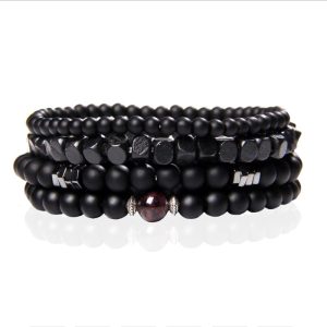 Memphis Stacked Armband – Hout & Agaat