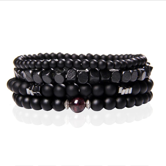 Memphis Stacked Armband – Hout & Agaat