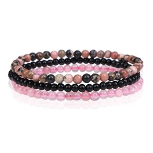 Memphis Stacked Dames Armbanden set – Pink-17cm