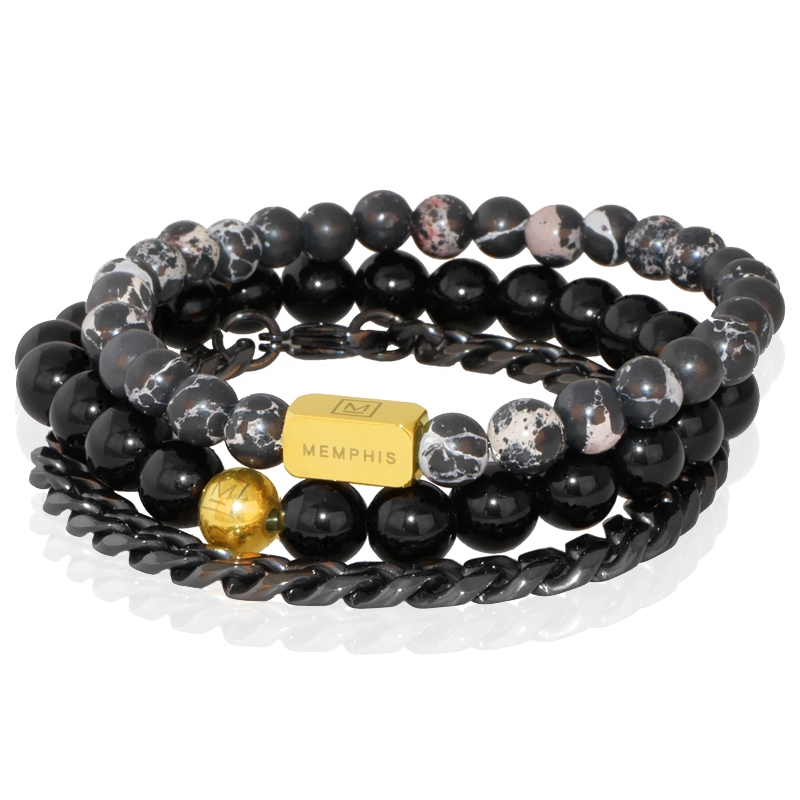 Memphis TRIO Herenarmbanden set “Billy The Kid”-19cm