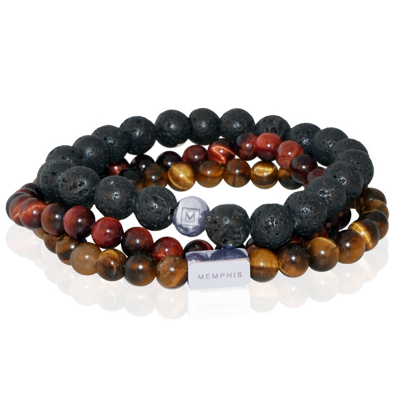 Memphis TRIO Kralenarmbanden set “Sunrise”-21cm