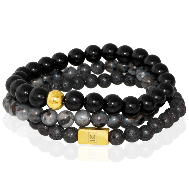 Memphis TRIO Kralenarmbanden set “The Wolf”-21cm