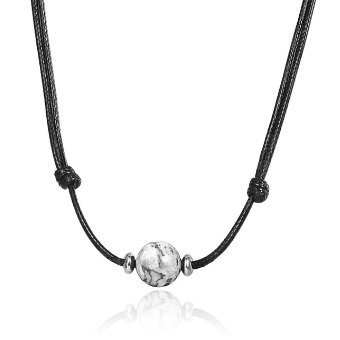 Memphis Verstelbare Heren Collier – Single Bead Grey