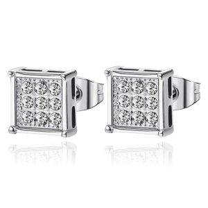 Mendes Heren Oorbellen – Nine Stone Stud Silver