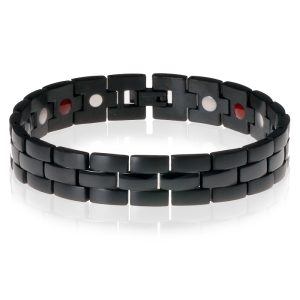 Mendes heren armband Edelstaal Magneet Zwart