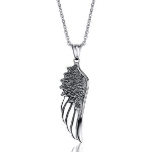 Mendes heren ketting Edelstaal Angel Wing