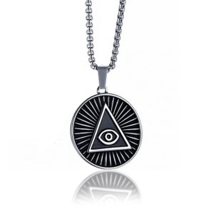 Mendes heren ketting Edelstaal Eye of Povidence