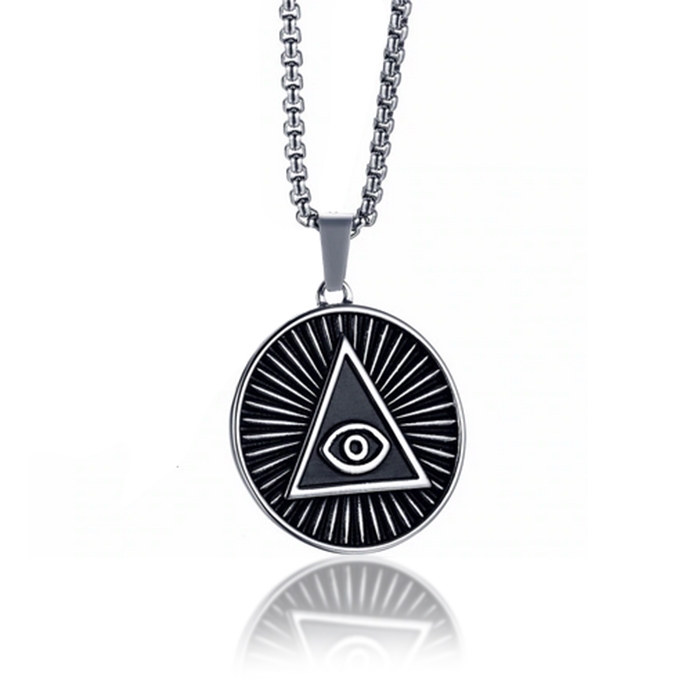 Mendes heren ketting Edelstaal Eye of Povidence