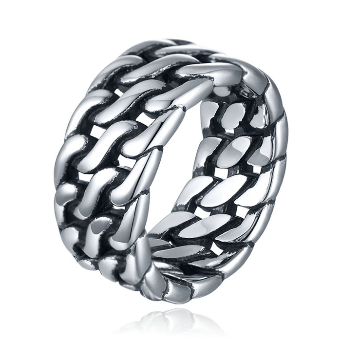 Mendes Heren Ring- Dual Cuban Silver-19mm