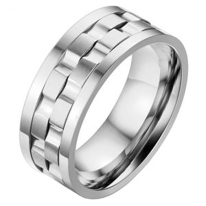 Mendes Jewelry heren ring Edelstaal Tandwiel-21.5mm