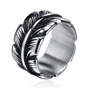 Mendes Jewelry Ring voor Mannen – Veer Zilver-18mm