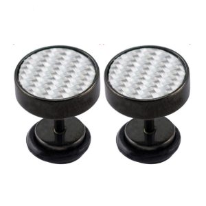 Mendes Jewelry Stud oorbellen Carbon Silver