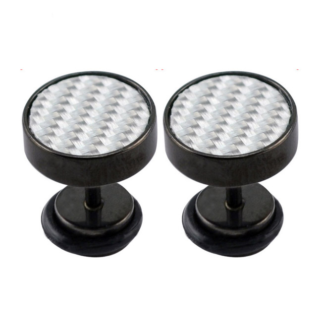 Mendes Jewelry Stud oorbellen Carbon Silver