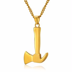 Mendes Jewels kettinghanger heren Goudkleurig Axe