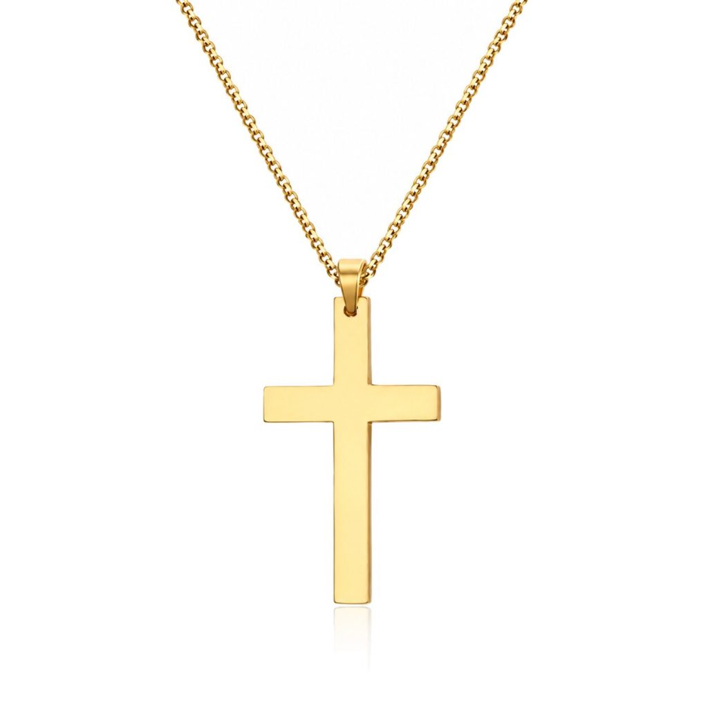 Mendes Kruis kettinghanger Cuban Link Goudkleurig