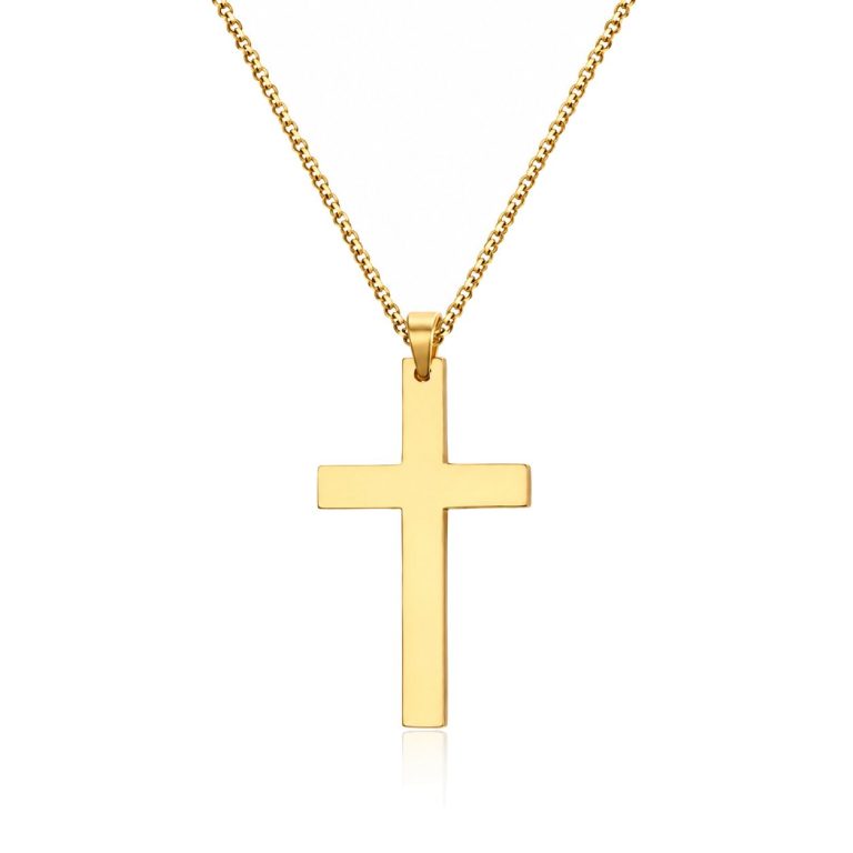 Mendes Kruis kettinghanger Cuban Link Goudkleurig