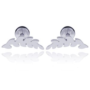 Mendes Leaf Stud oorbellen Silver