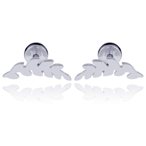 Mendes Leaf Stud oorbellen Silver