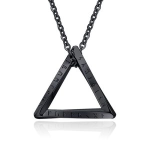 Mendes Nordic Heren Ketting – Rune Triangle Black