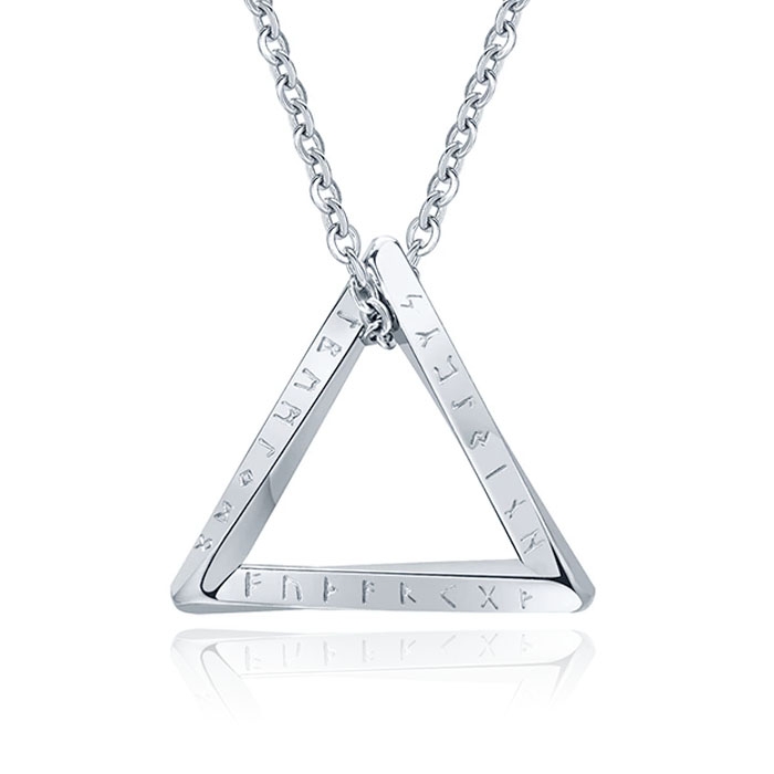 Mendes Nordic Heren Ketting – Rune Triangle Silver