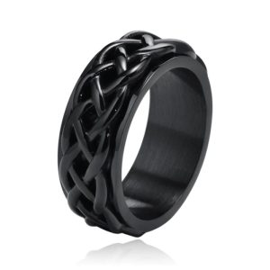 Mendes Ring voor Mannen – Celtic Band Black-20mm